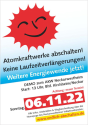 Weiterlesen: Abschalt-Demo zum AKW Neckarwestheim am...