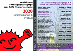 Weiterlesen: 2020 - Information und Protest am Atomstandort...